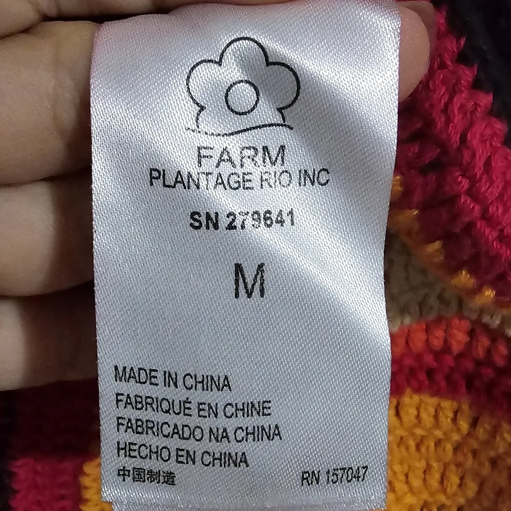 EUC Farm Rio Crochet Wrap Dress Multi size M - Picture 8 of 9